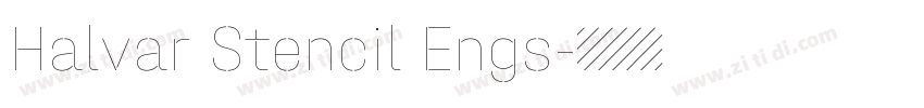 Halvar Stencil Engs字体转换